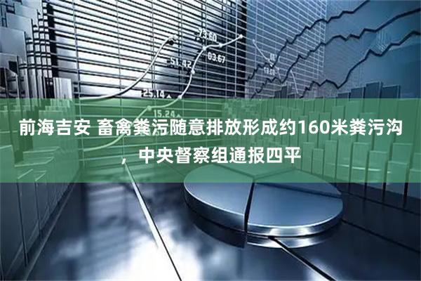 前海吉安 畜禽粪污随意排放形成约160米粪污沟，中央督察组通报四平
